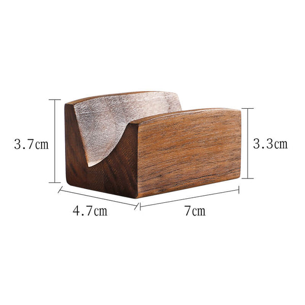 Wooden Business Card Holder — Walnut & Beech